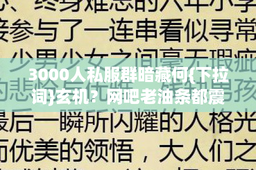 3000人私服群暗藏何图片