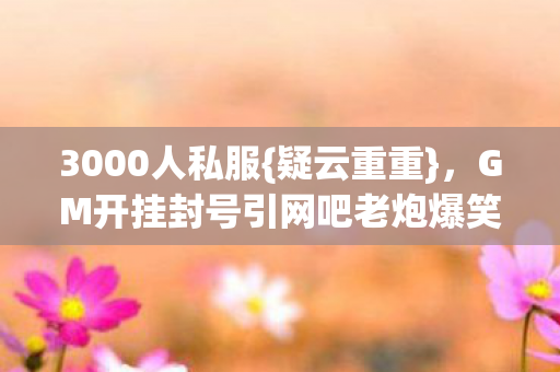 GM开挂封号引网吧老炮爆笑图片