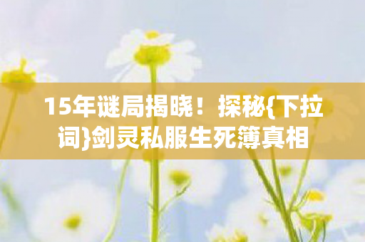 剑灵私服生死簿真相图片