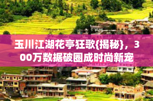 300万数据破圈成时尚新宠图片