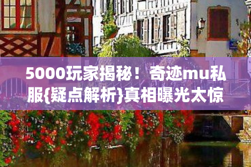 5000玩家揭秘图片