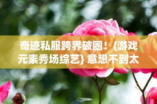 奇迹私服跨界破圈图片