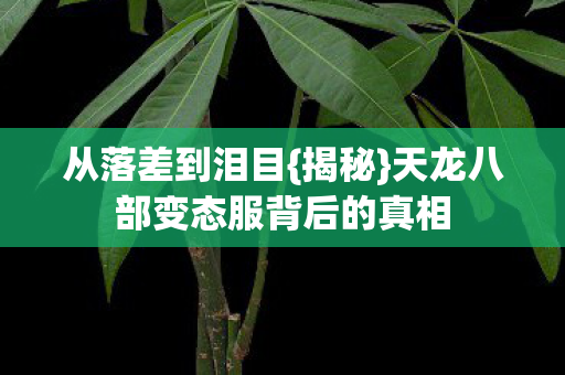 从落差到泪目{揭秘}天龙八部变态服背后的真相 从落差到泪目{揭秘}天龙八部变态服背后的真相