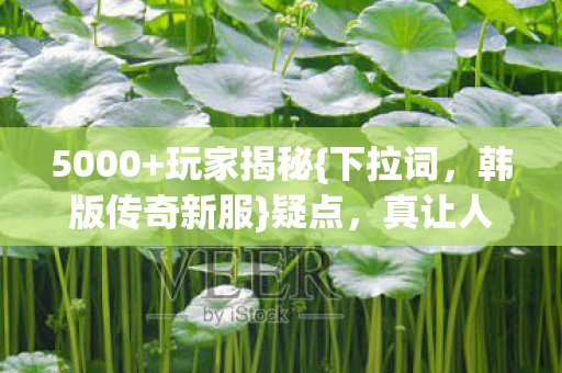 5000+玩家揭秘{下拉词,韩版传奇新服}疑点,真让人无语 5000+玩家揭秘{下拉词,韩版传奇新服}疑点,真让人无语