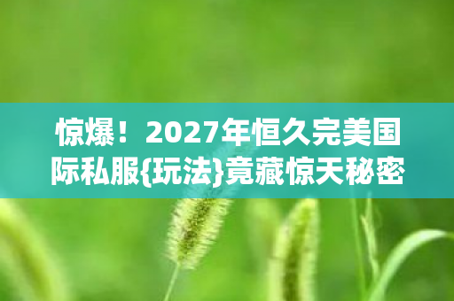2027年恒久完美国际私服图片