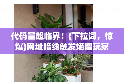 代码量超临界！{下拉词，惊爆}网址暗线触发熵增玩家发麻