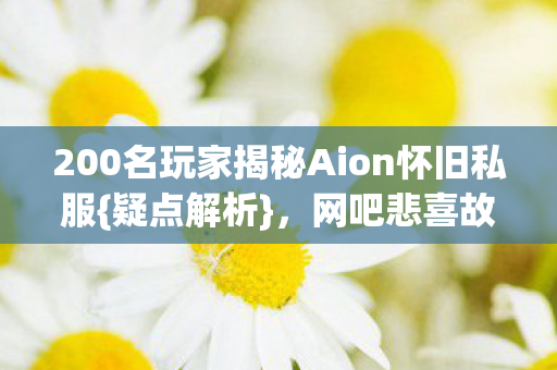 200名玩家揭秘Aion怀旧私服图片