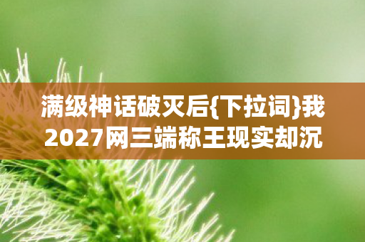 我2027网三端称王现实却沉沦图片