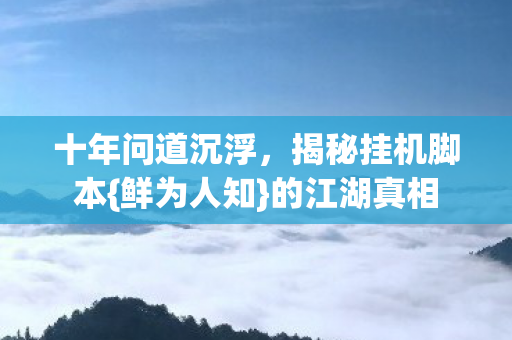 十年问道沉浮图片