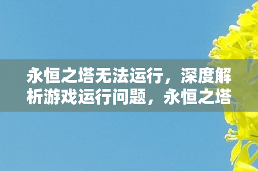 永恒之塔无法运行,深度解析游戏运行问题,永恒之塔无法运行,深度解析游戏运行问题 永恒之塔无法运行,深度解析游戏运行问题,永恒之塔无法运行,深度解析游戏运行问题