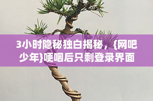 3小时隐秘独白揭秘图片