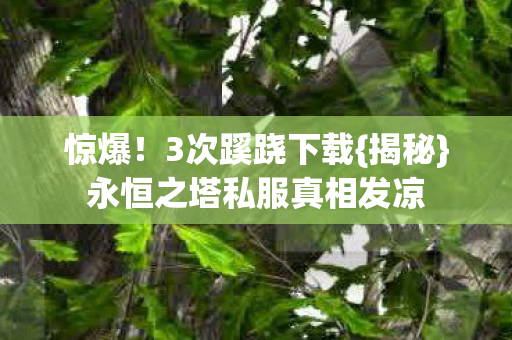 永恒之塔私服真相发凉图片