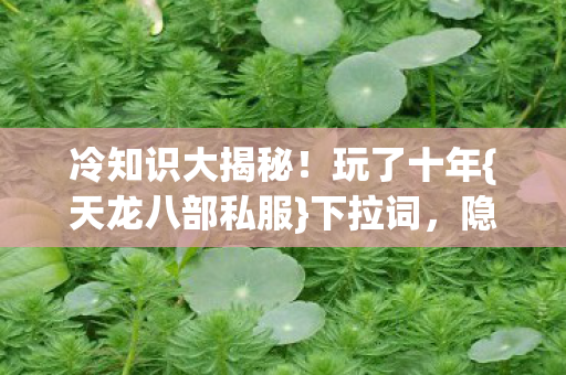 冷知识大揭秘图片