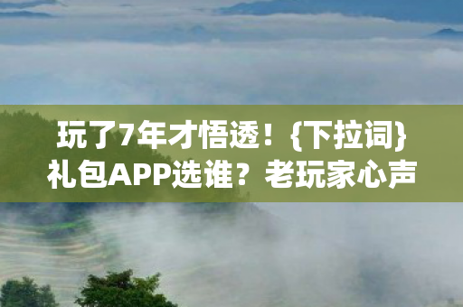 玩了7年才悟透图片