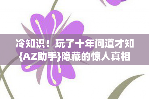 玩了十年问道才知图片