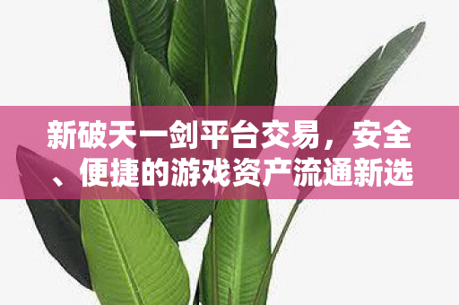 新破天一剑平台交易,安全、便捷的游戏资产流通新选择,新破天一剑,打造安全便捷的游戏资产交易平台 新破天一剑平台交易,安全、便捷的游戏资产流通新选择,新破天一剑,打造安全便捷的游戏资产交易平台