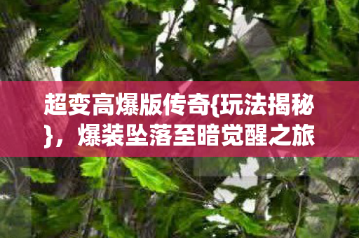 爆装坠落至暗觉醒之旅图片