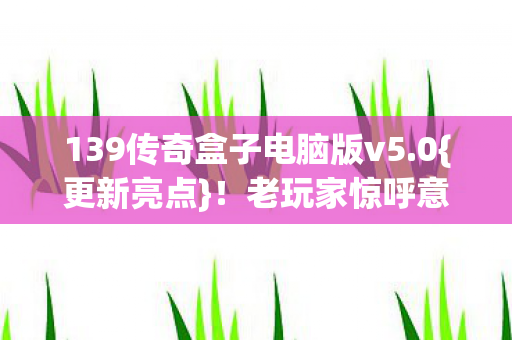 139传奇盒子电脑版v5图片