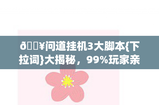 问道挂机3大脚本图片