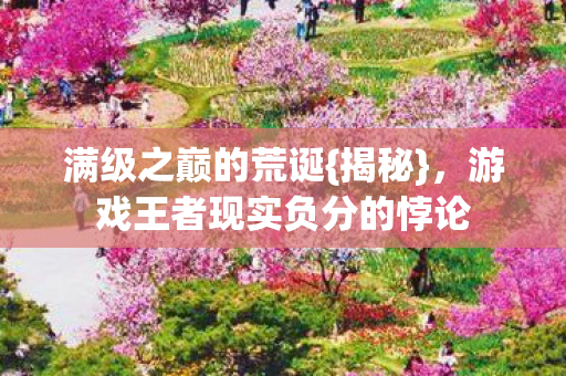 游戏王者现实负分的悖论图片