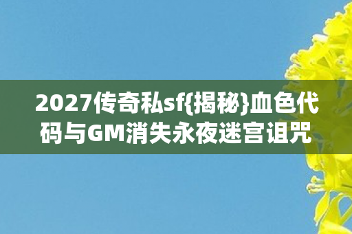 血色代码与GM消失永夜迷宫诅咒图片