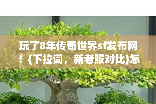 玩了8年传奇世界sf发布网图片