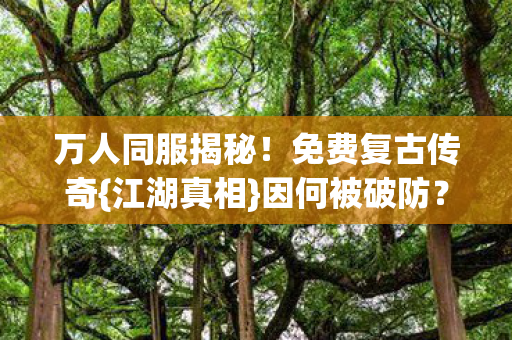 万人同服揭秘图片