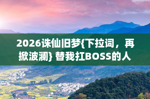 替我扛BOSS的人今何在图片