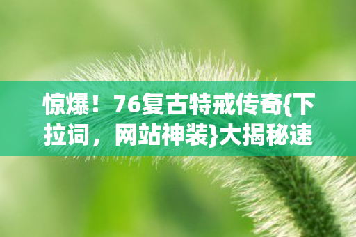 76复古特戒传奇图片