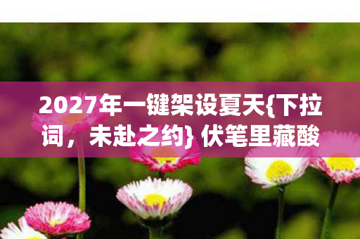 2027年一键架设夏天{下拉词，未赴之约} 伏笔里藏酸楚