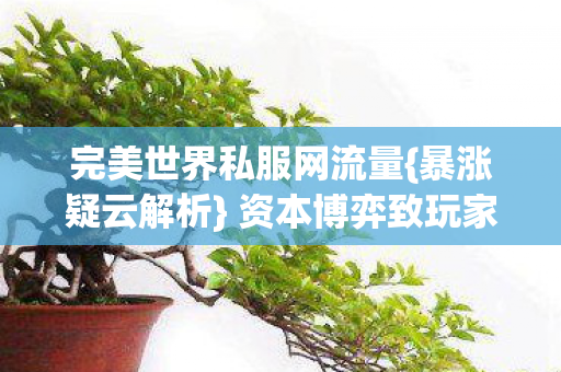 完美世界私服网流量图片