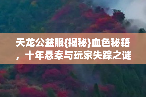 天龙公益服{揭秘}血色秘籍,十年悬案与玩家失踪之谜 天龙公益服{揭秘}血色秘籍,十年悬案与玩家失踪之谜