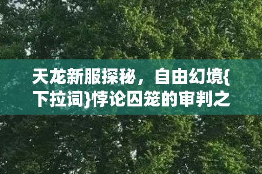 悖论囚笼的审判之旅图片