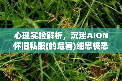 心理实验解析，沉迷AION怀旧私服{的危害}细思极恐