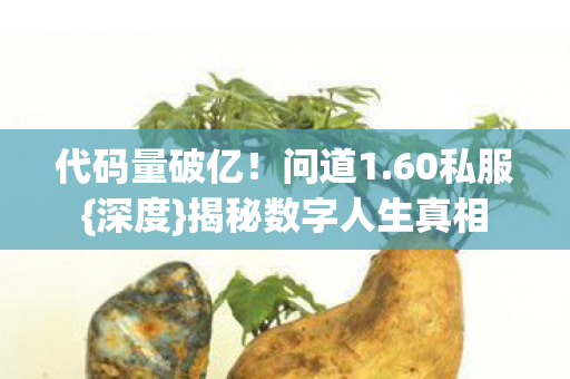 代码量破亿!问道1.60私服{深度}揭秘数字人生真相 代码量破亿!问道1.60私服{深度}揭秘数字人生真相