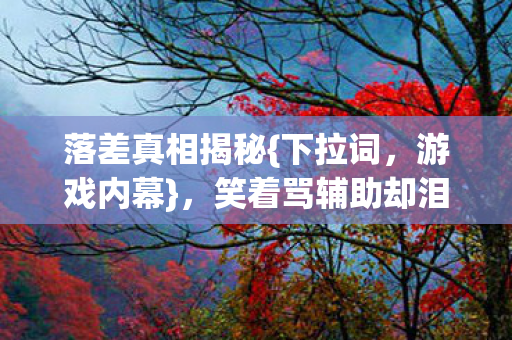 笑着骂辅助却泪目这游戏太上头图片