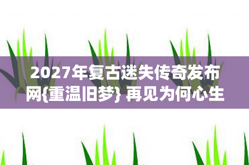 2027年复古迷失传奇发布网图片