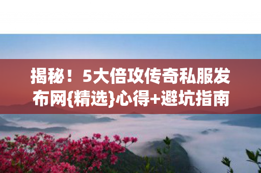 揭秘!5大倍攻传奇私服发布网{精选}心得+避坑指南 揭秘!5大倍攻传奇私服发布网{精选}心得+避坑指南