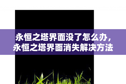 永恒之塔界面消失解决方法图片