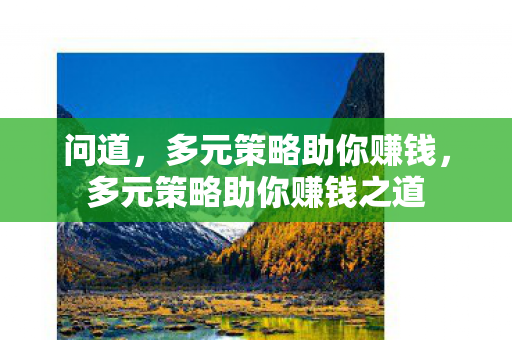 问道,多元策略助你赚钱,多元策略助你赚钱之道 问道,多元策略助你赚钱,多元策略助你赚钱之道