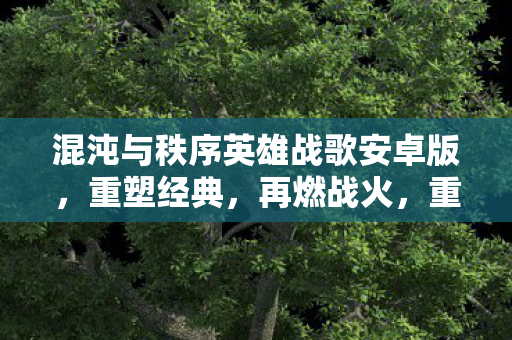 混沌与秩序英雄战歌安卓版，重塑经典，再燃战火，重塑经典再燃战火，混沌与秩序英雄战歌安卓版