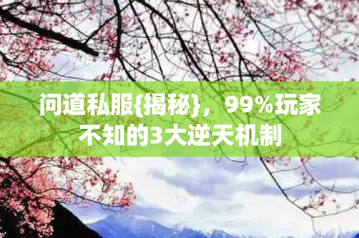 玩家不知的3大逆天机制图片