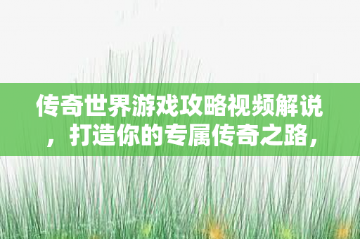传奇世界游戏攻略视频解说,打造你的专属传奇之路,打造专属传奇之路,传奇世界游戏攻略视频解说 传奇世界游戏攻略视频解说,打造你的专属传奇之路,打造专属传奇之路,传奇世界游戏攻略视频解说