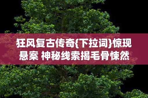 惊现悬案 神秘线索揭毛骨悚然真相图片
