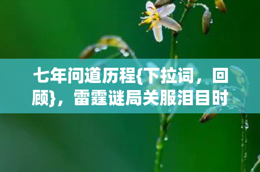 雷霆谜局关服泪目时刻图片