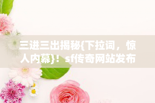 sf传奇网站发布网真相图片