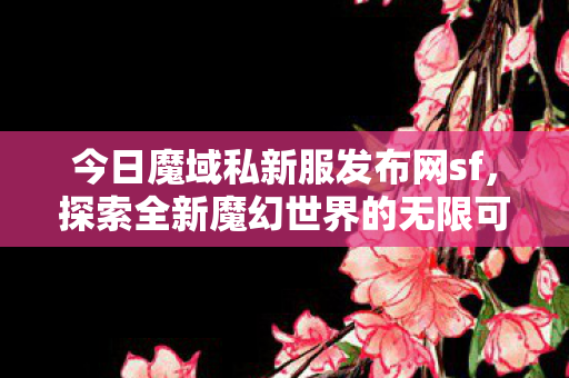 魔域私新服发布网sf等你来战图片