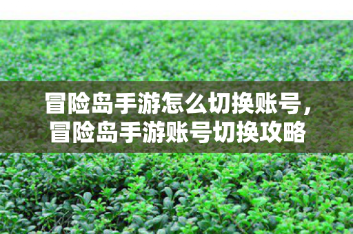 冒险岛手游怎么切换账号,冒险岛手游账号切换攻略 冒险岛手游怎么切换账号,冒险岛手游账号切换攻略