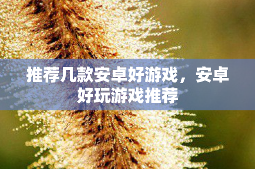 推荐几款安卓好游戏,安卓好玩游戏推荐 推荐几款安卓好游戏,安卓好玩游戏推荐