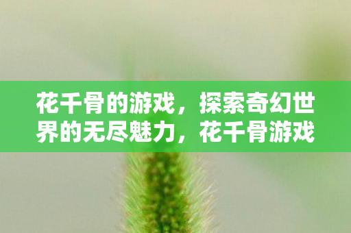 花千骨的游戏,探索奇幻世界的无尽魅力,花千骨游戏,探索奇幻世界的无尽魅力 花千骨的游戏,探索奇幻世界的无尽魅力,花千骨游戏,探索奇幻世界的无尽魅力